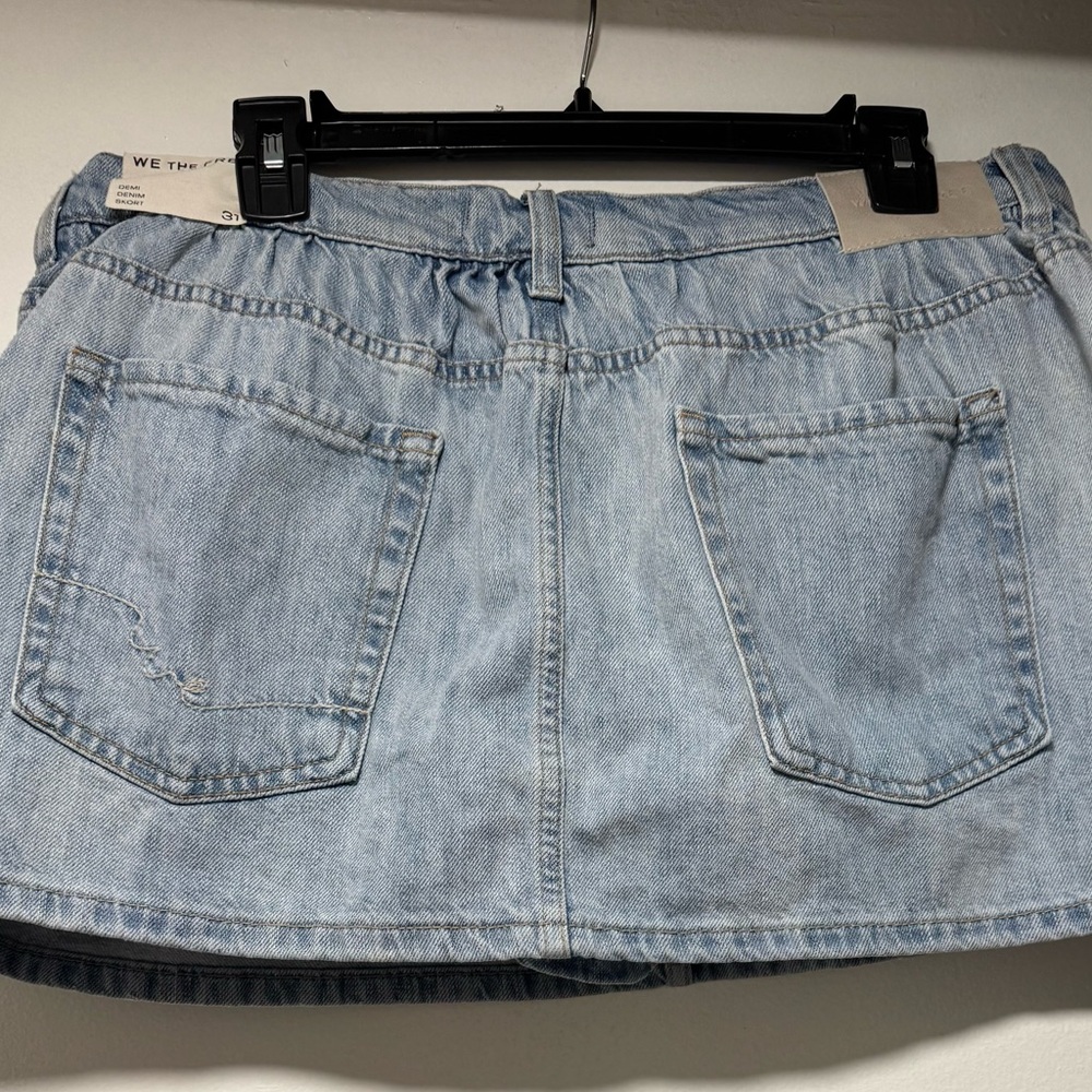 Light Wash Demi Denim Mini Skort Women - Picture 9 of 11